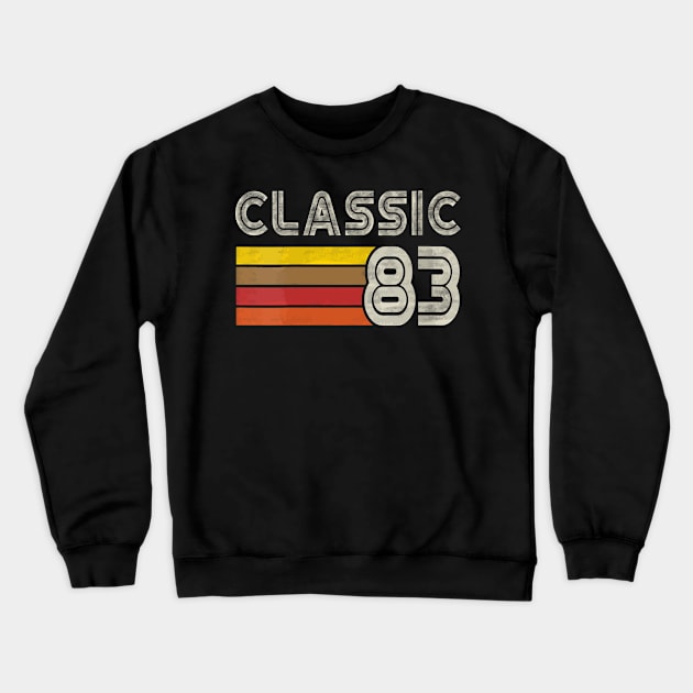 Classic Retro Number 83 - Born 1983 - Turning 83 Birthday Gift Item Tee Crewneck Sweatshirt by reelingduvet